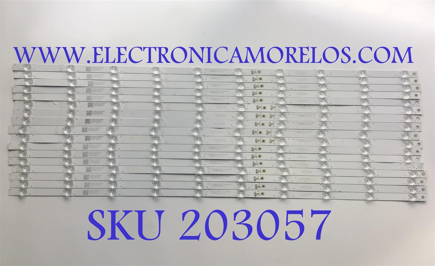 KIT DE LED'S PARA TV TCL ((INCOMPLETO SOLO 18 PIEZAS)) / NUMERO DE PARTE 4C-LB8510-ZM08J / 4C-LB8510-ZM07J / GIC85LB03_3030F2.1D_V0.8_20190215 (5 PIEZAS) / GIC85LB04_3030F2.1D_V0.8_20190215 (12 PIEZAS) / PANEL LVU850NDEL / MODELO 85S435